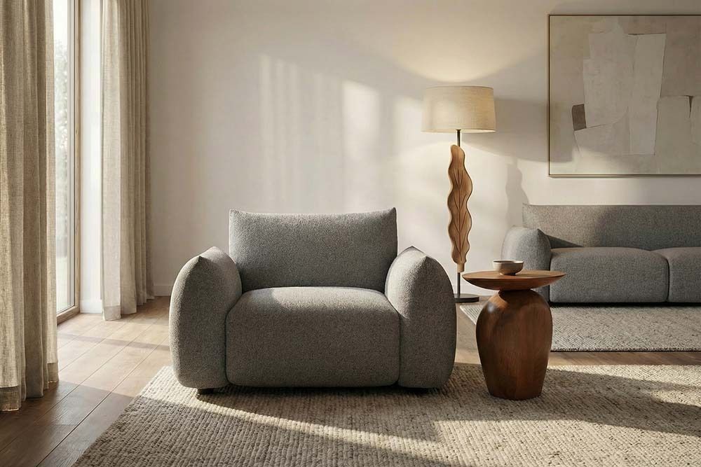 In- und Outdoor Gartensessel SEAHAWK anthrazit Aluminium Olefin 1-Sitzer Sofa wetterfest