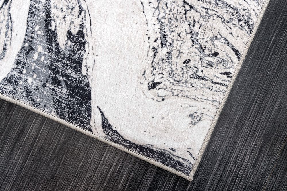 Design Teppich ART RUGS 230x160cm weiß grau Flachgewebe Indoor