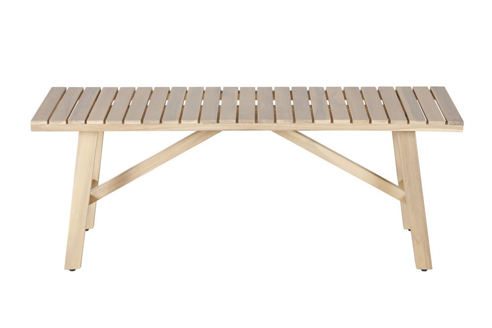 In- und Outdoor Sitzbank BALI 110cm natur hell Akazienholz wetterfest Balkonbank