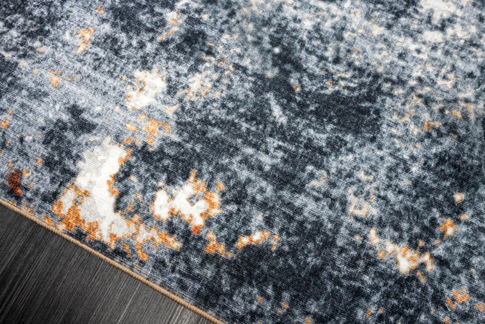Design Teppich MODERN ART 230x160cm grau kupfer Kurzflor Indoor-Teppich