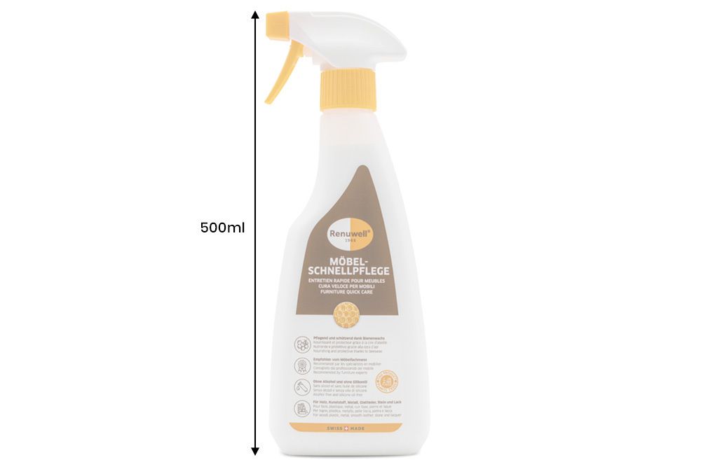 Renuwell MÖBEL SCHNELLPFLEGE 500ml Pflegemittel für Holzmöbel Metall Stein