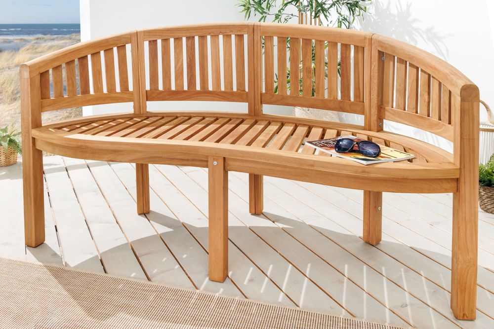 Massive Gartenbank XXL EMPIRE TEAK 150cm natur Teakholz
