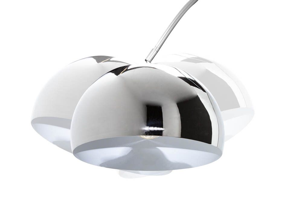 Ausziehbare Bogenlampe LOUNGE DEAL 170-210cm chrom Marmorfuß Stehlampe
