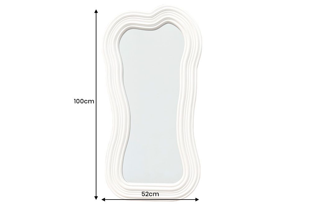 Design Wandspiegel ALICE II 100cm weiß