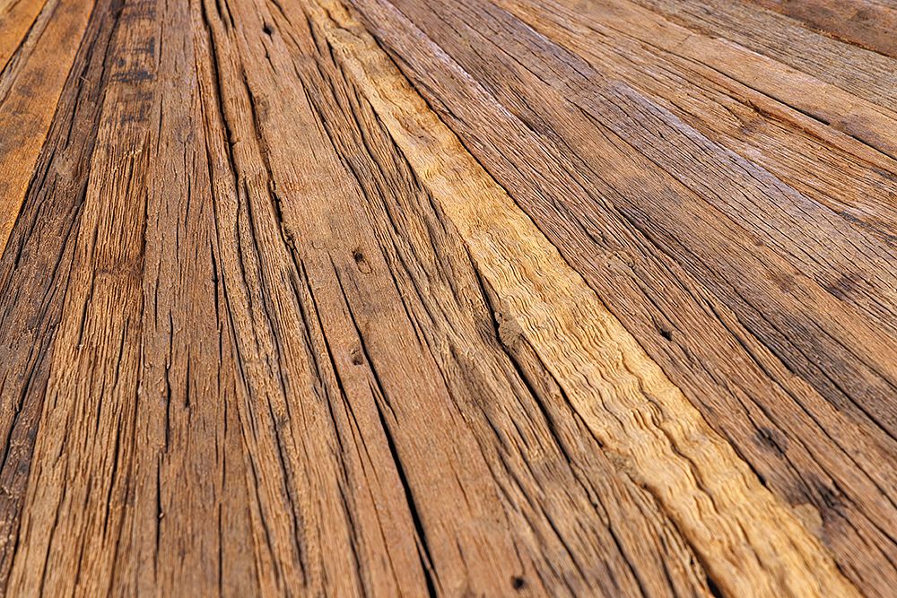 Runder Esstisch BARRACUDA 120cm braun Teak Massivholz Glasplatte silber Edelstahl verchromt