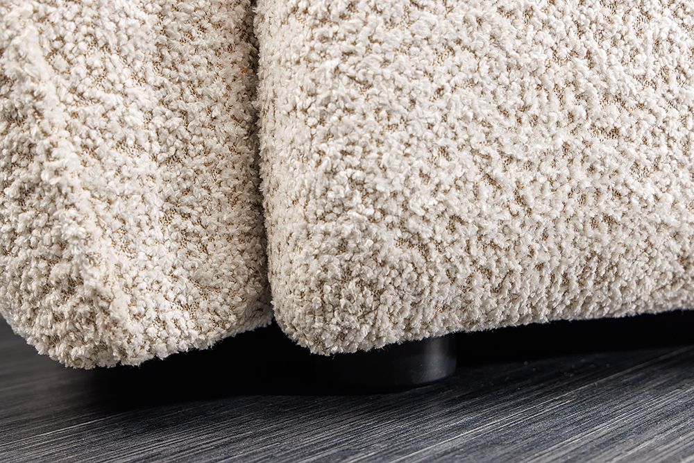 Modernes Big Sofa ROYAL 295cm champagner beige Bouclé Federkern XXL-Couch