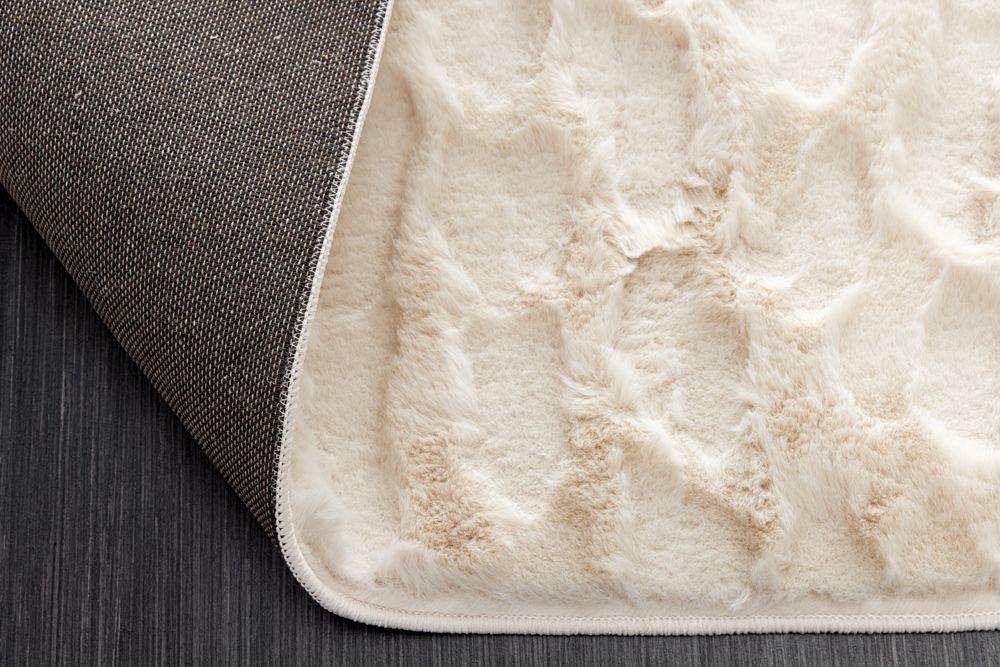 3D Hochflor Teppich DUNE 230x160cm beige Hoch-Tief-Effekt