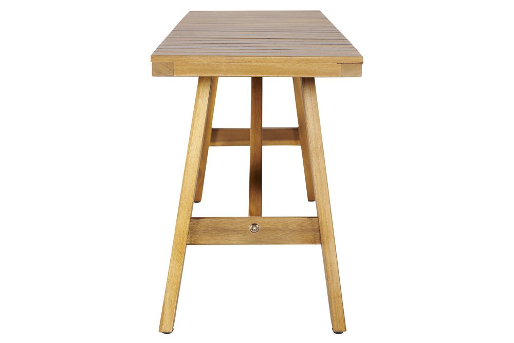 Outdoor Sitzbank BALI 110cm natur honey Akazienholz wetterfest Balkonbank