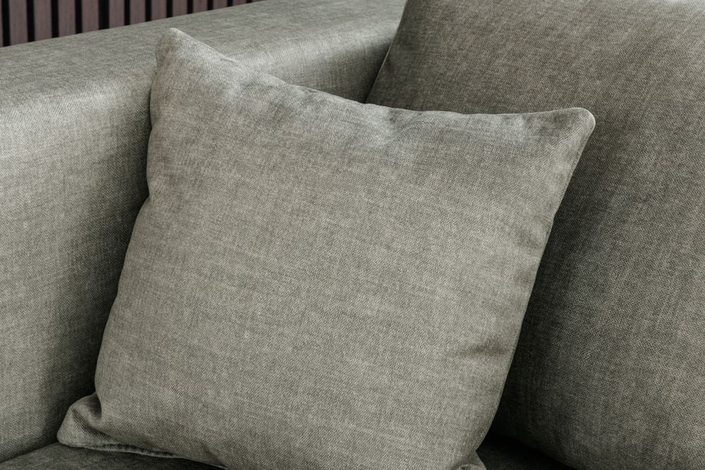 Modernes Ecksofa NORWAY 250cm taupe Vogue Velours Samt Schlafsofa mit Stauraum