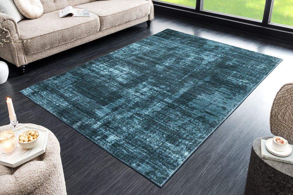 Moderner Teppich SOFT TOUCH 230x160cm blau Kurzflor Indoor-Teppich