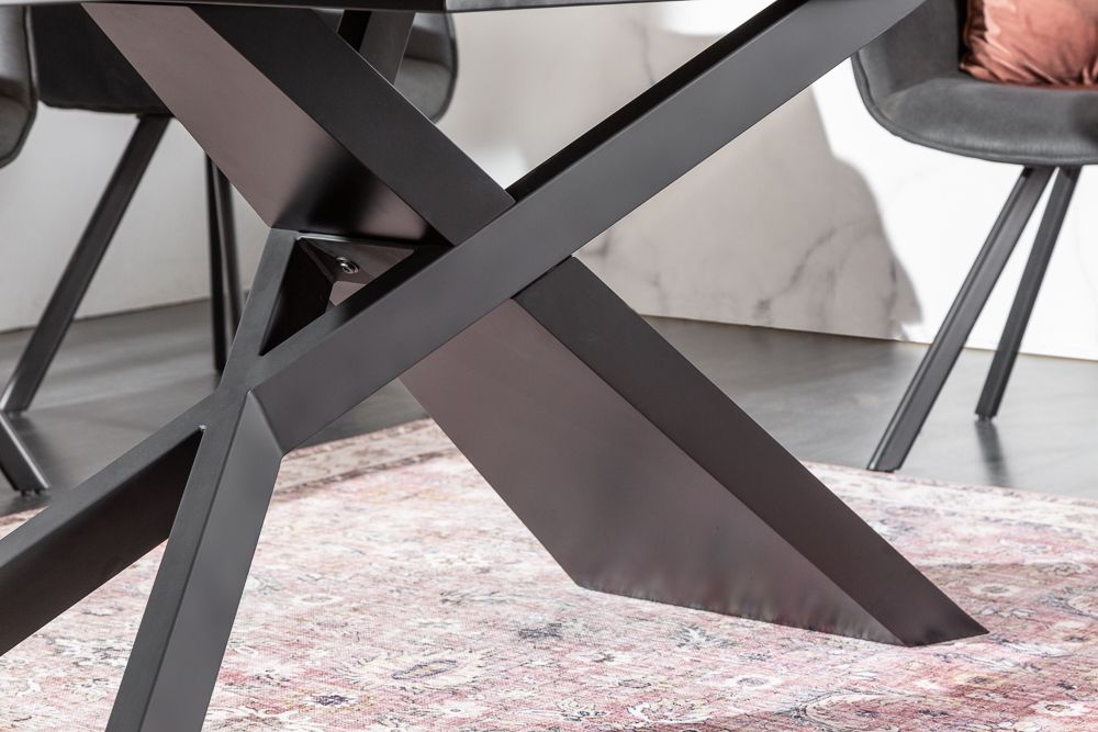 Ausziehbarer Esstisch EUPHORIA 180-220-260cm anthrazit Lava Keramik made in Italy