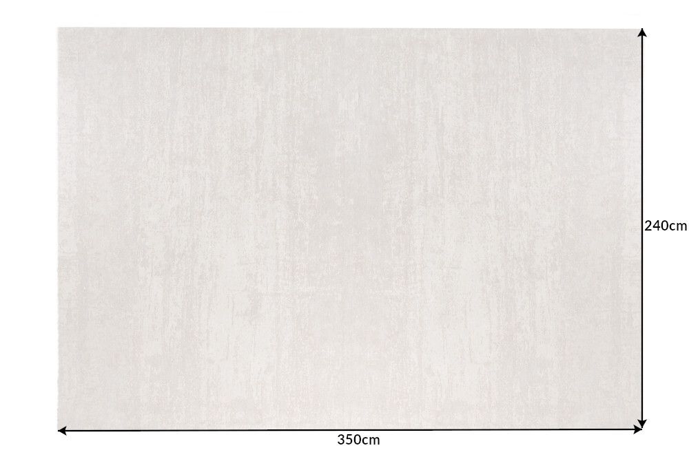 Design Teppich MODERN ART XXL 350x240cm beige Used Look Baumwolle Vintage Flachgewebe