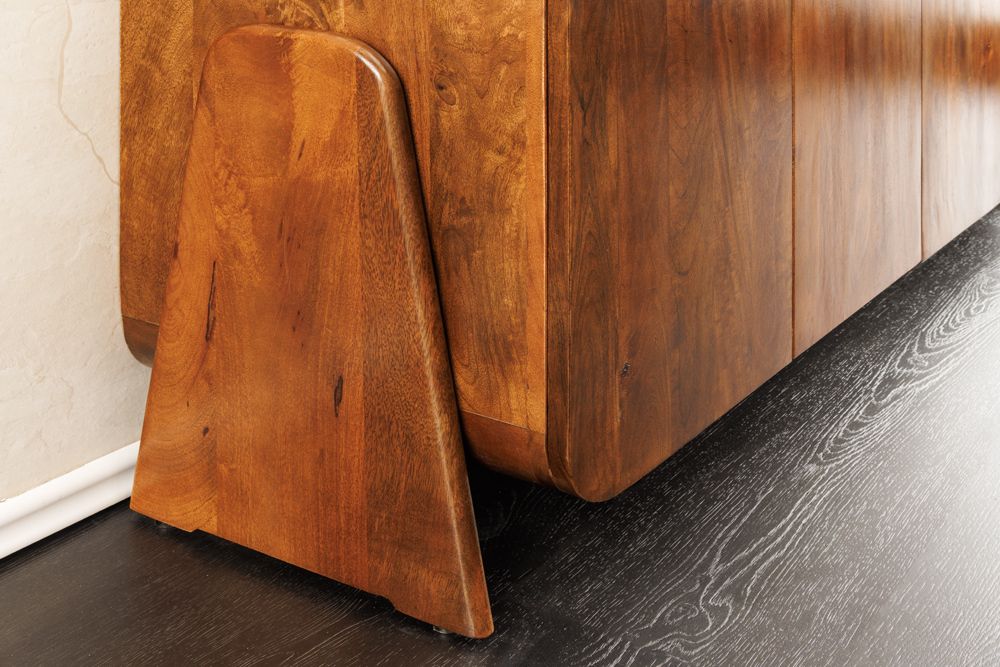 Massives Sideboard BRASIL 175cm braun Mangoholz sechs Fächer