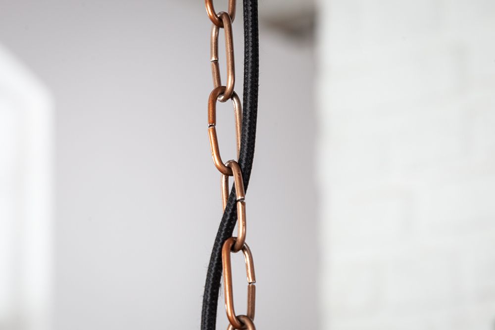 Design Hängelampe INDUSTRIAL 45cm kupfer geflammt Industrial Stil