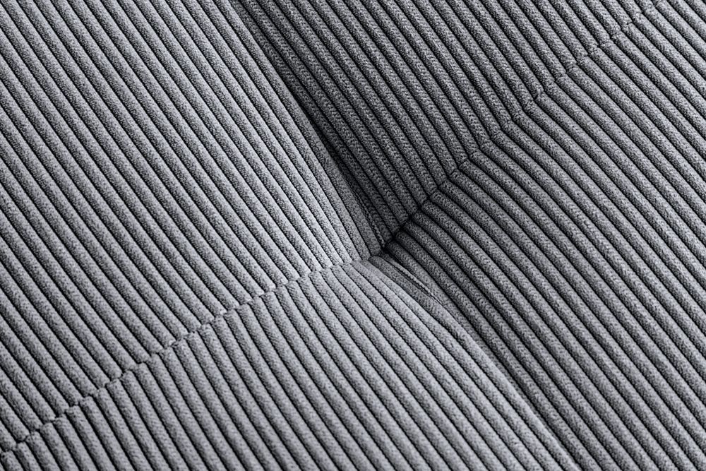 Ausziehbares Schlafsofa SMART 180cm grau Cord 2-Sitzer Couch mit Nosagfederung