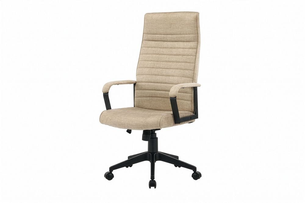 Höhenverstellbarer Bürostuhl LAZIO beige Vogue Velours Samt drehbar mit Rollen