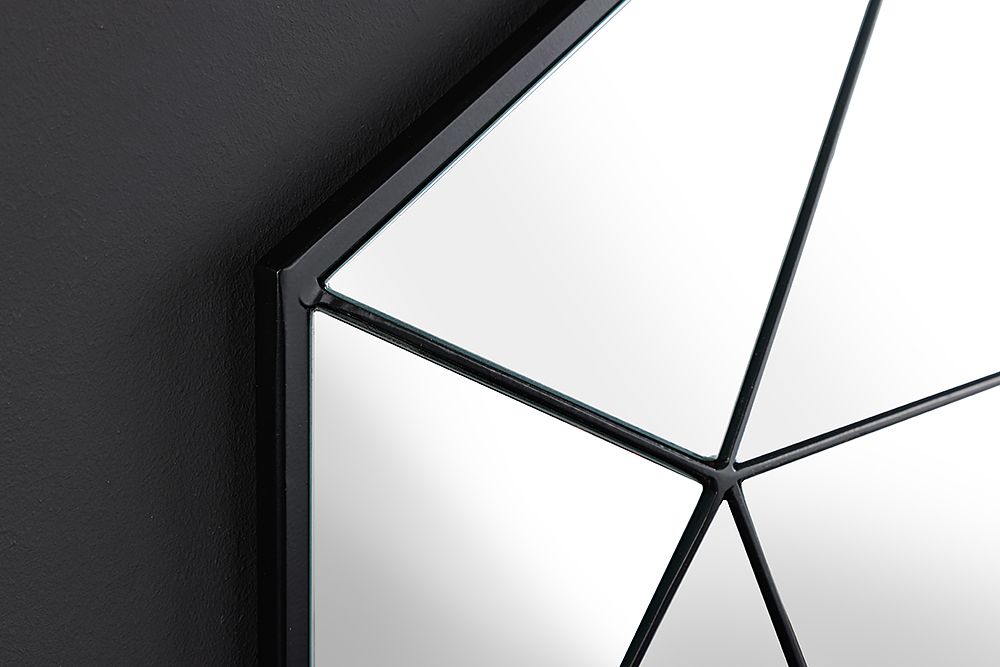 Design Spiegel DIAMOND 65cm schwarz Metall handmade