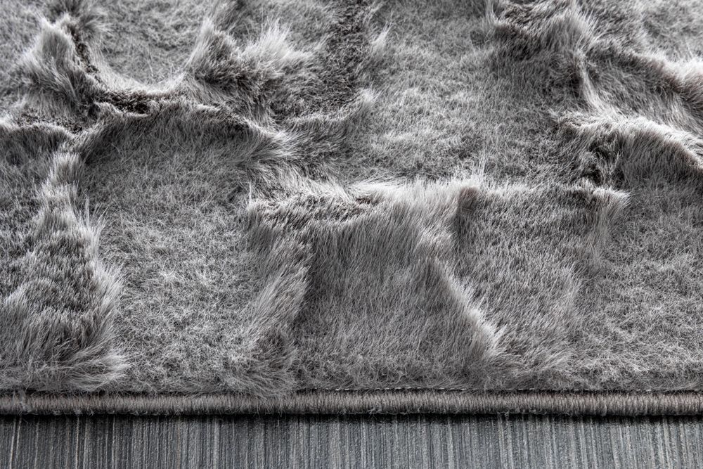 3D Hochflor Teppich DUNE 230x160cm anthrazit Hoch-Tief-Effekt