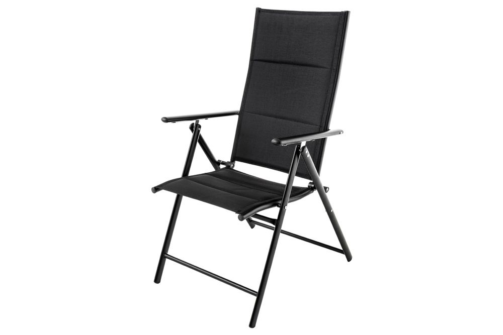 Outdoor Gartenstuhl COMFORT LINE anthrazit zusammenklappbar wetterfest Hochlehner