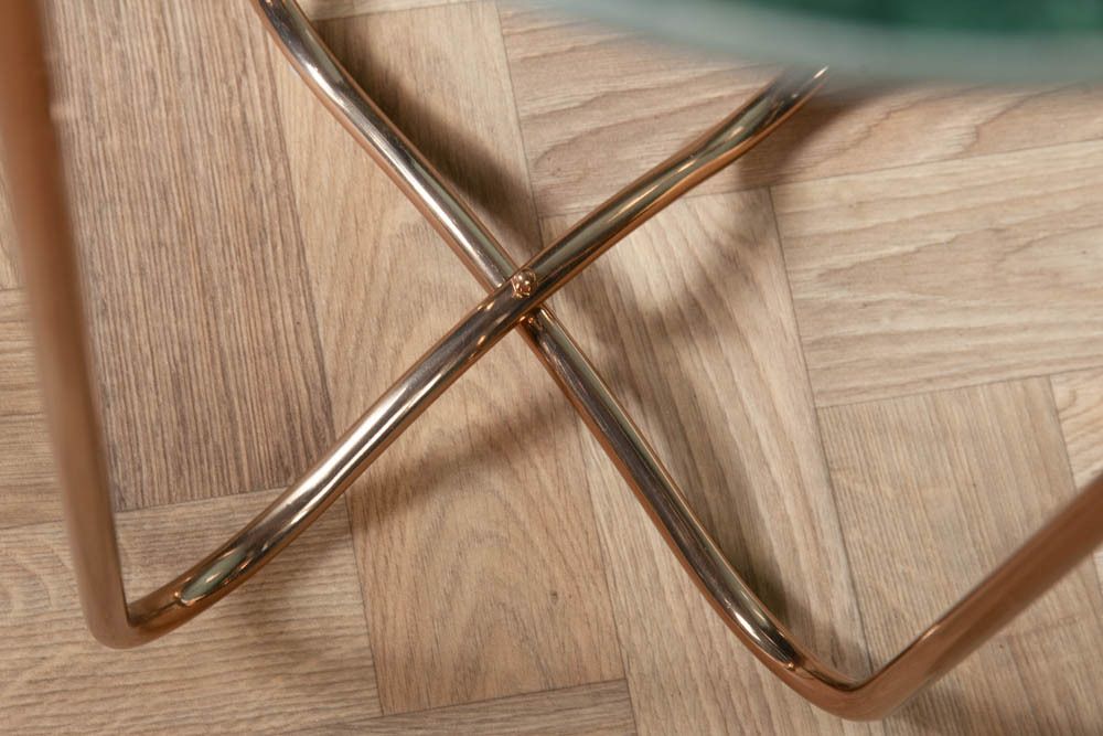 Handgearbeiteter Beistelltisch NOBLE I 35cm grün Marmor abnehmbare Tischplatte rund