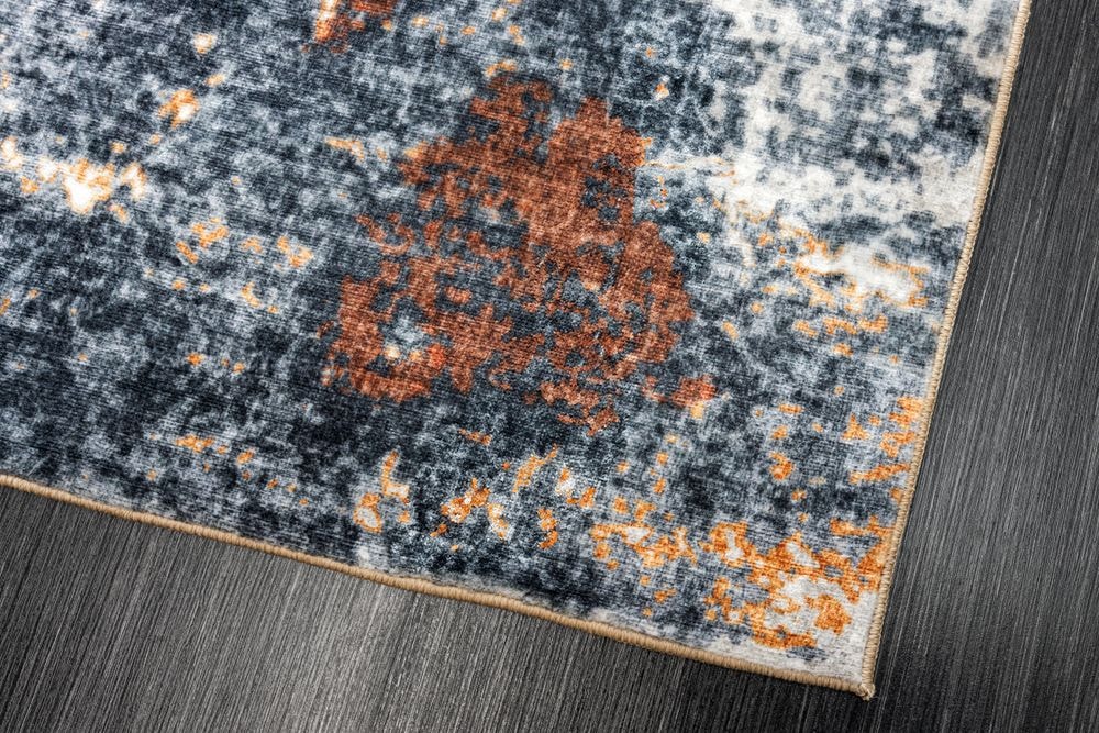 Design Teppich MODERN ART 230x160cm grau kupfer Kurzflor Indoor-Teppich