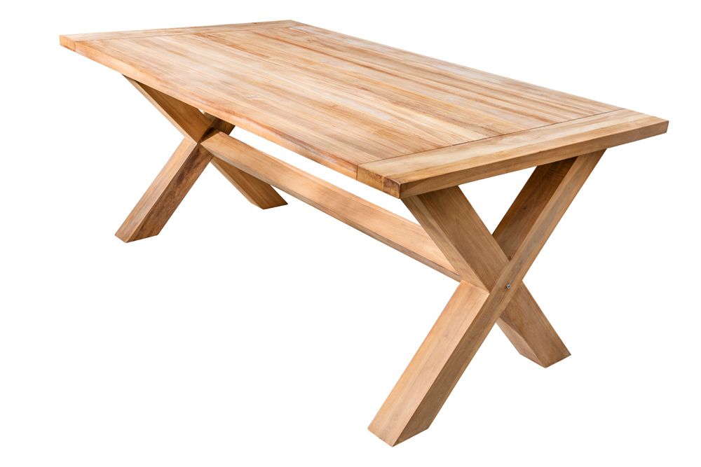 Wetterfester Gartentisch EMPIRE TEAK 160cm natur Teakholz Massivholz Outdoor-Esstisch