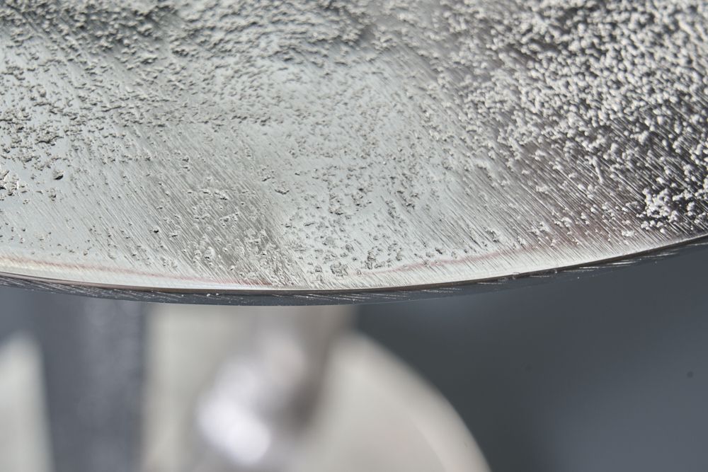 Runder Beistelltisch ELEGANCE 60cm silber Metall Aluminium handmade