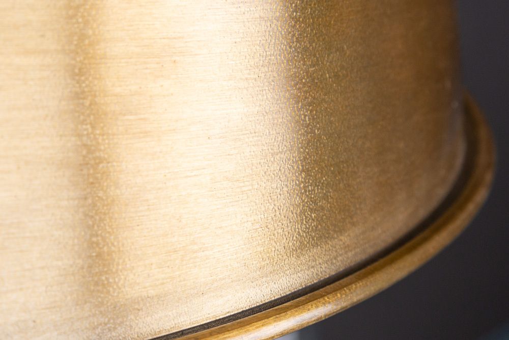 Design Hängelampe INDUSTRIAL 45cm gold Metall rund Pendelleuchte höhenverstellbar