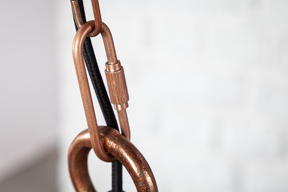 Design Hängelampe INDUSTRIAL 45cm kupfer geflammt Industrial Stil