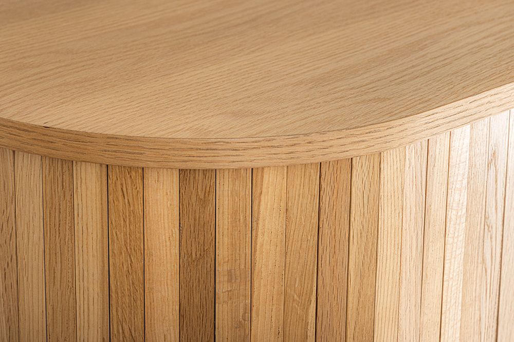 Retro Sideboard VALHALLA WOOD 160cm natur Eichenholz Schiebetüren