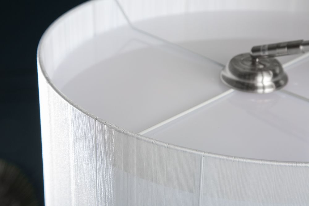 Design Bogenlampe EXTENSO 230cm weiß Stehlampe mit weißem Marmorfuß