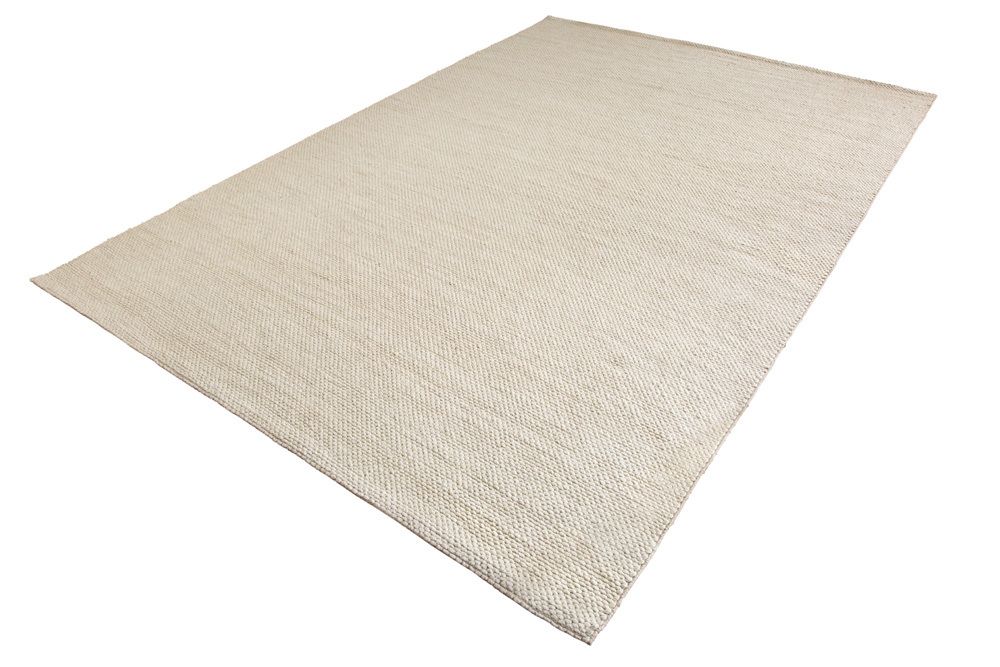 Design Teppich WOOL XXL 350x240cm hellbeige aus Wolle