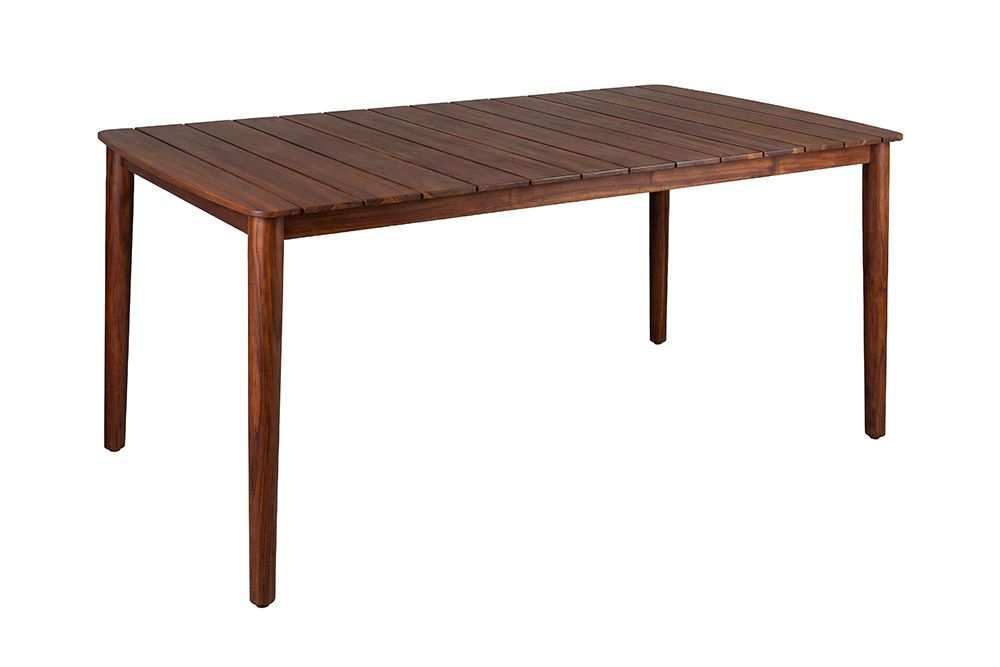 Wetterfester Gartentisch KOPENHAGEN 160cm braun Akazie honey finish Massivholz Outdoor