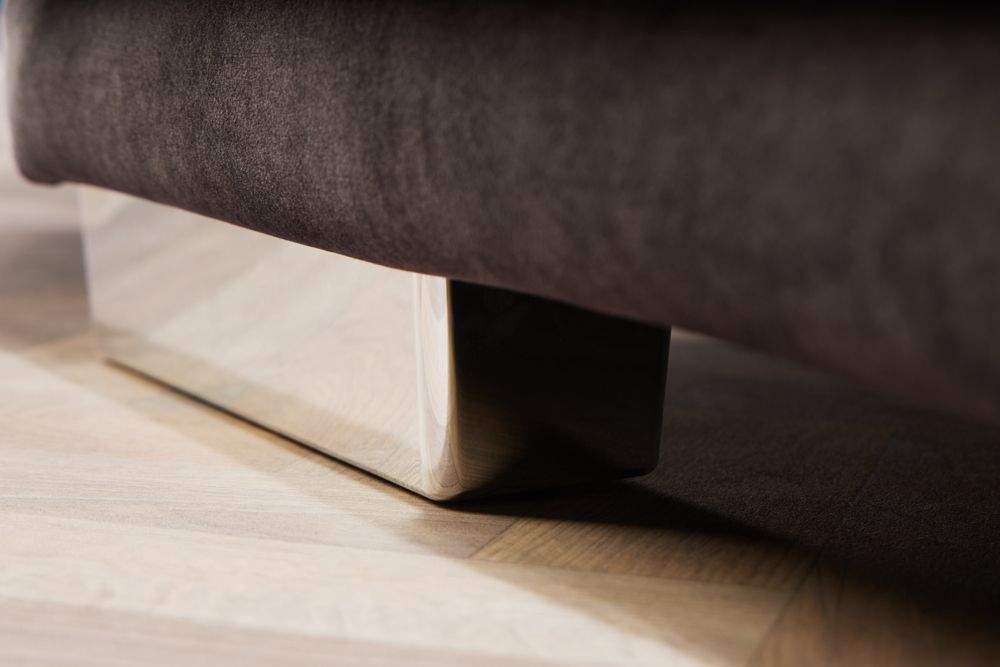 Modernes XXL Ecksofa DECADENCIA 320cm dunkelgrau Samt inkl. Kissen Bigsofa