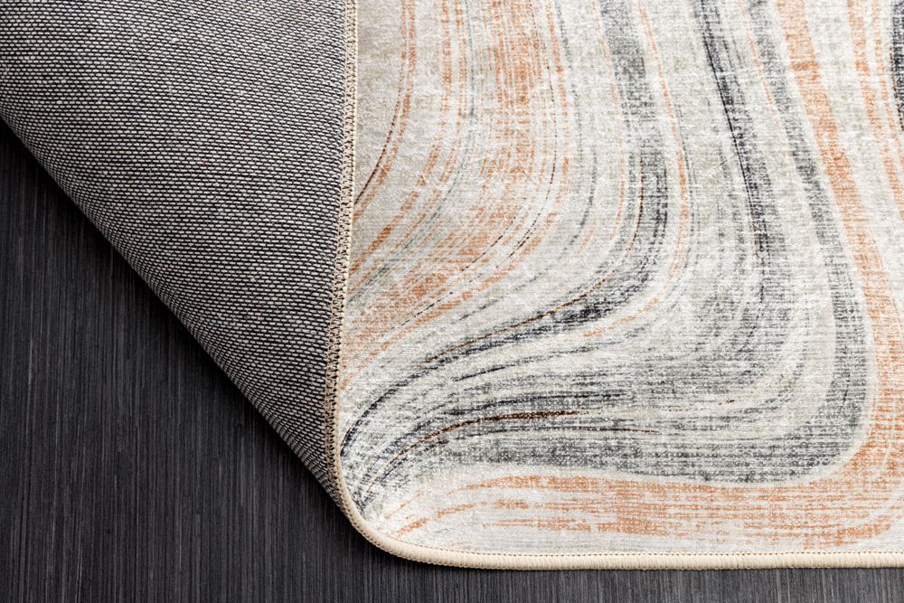 Moderner Teppich EARTH 230x160cm beige grau multicolor Flachgewebe Indoor-Teppich