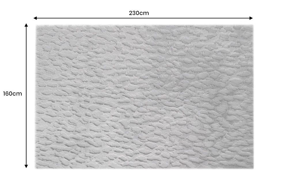 3D Hochflor Teppich DUNE 230x160cm anthrazit Hoch-Tief-Effekt