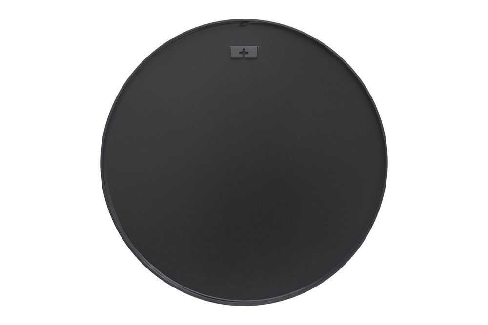 Runder Wandspiegel PORTRAIT 60cm schwarz mit Metallrahmen