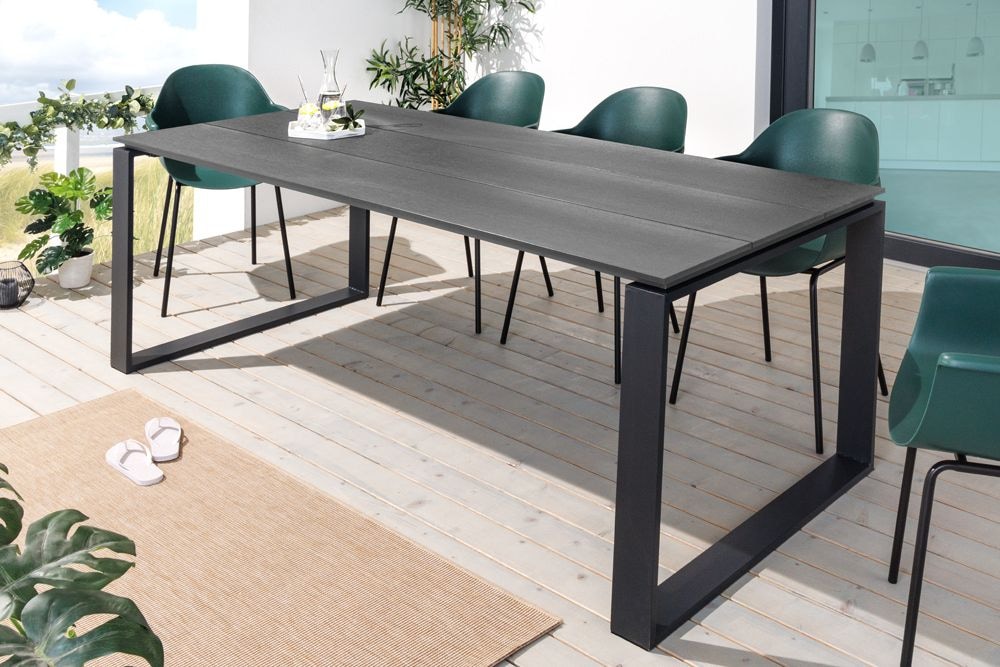 Moderner Gartentisch FLOATING 210cm anthrazit Aluminium In- und Outdoor Esstisch