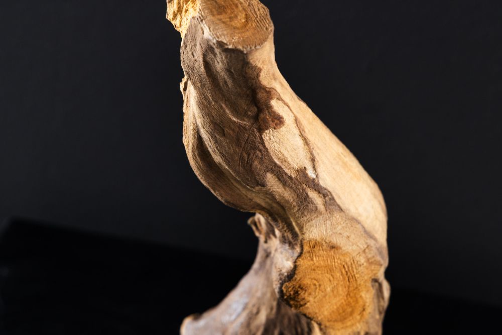 Massives Teakholz Ornament FLAME 30-40cm Treibholz Dekoration