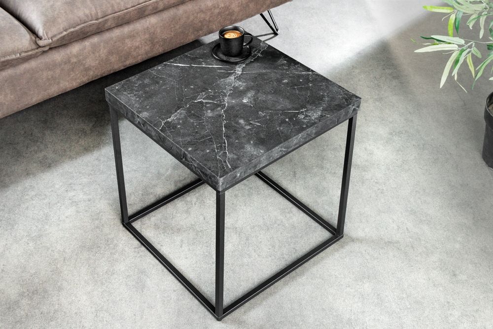 Moderner Beistelltisch ARCHITECTURE 45cm graphit Metallgestell