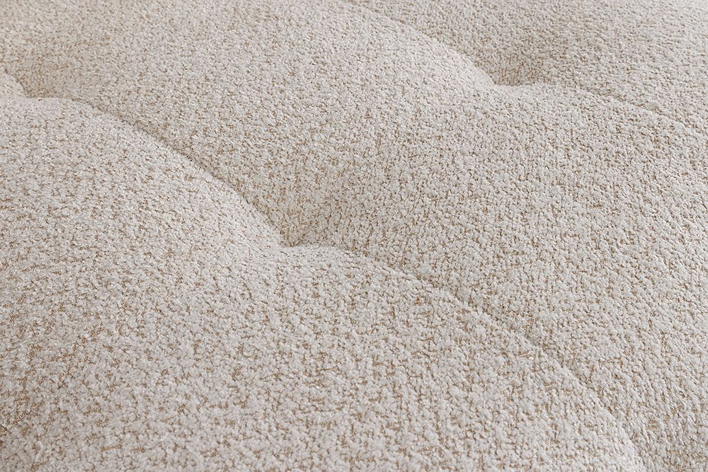 Modernes Big Sofa ROYAL 295cm champagner beige Bouclé Federkern XXL-Couch