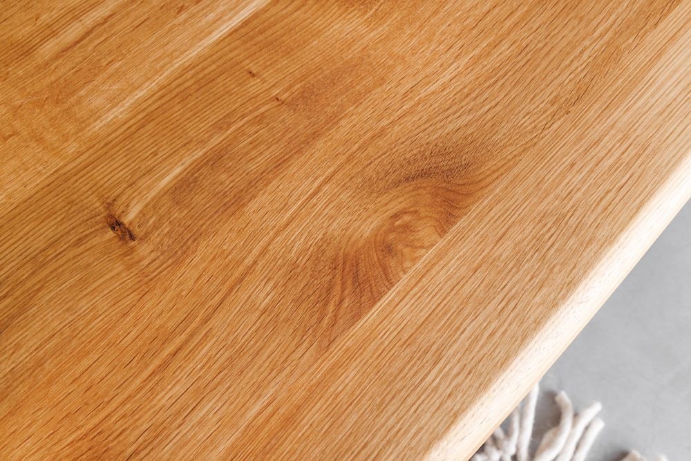 Massivholz Sitzbank WILD OAK 160cm Eiche Baumkante X-Gestell Industrial