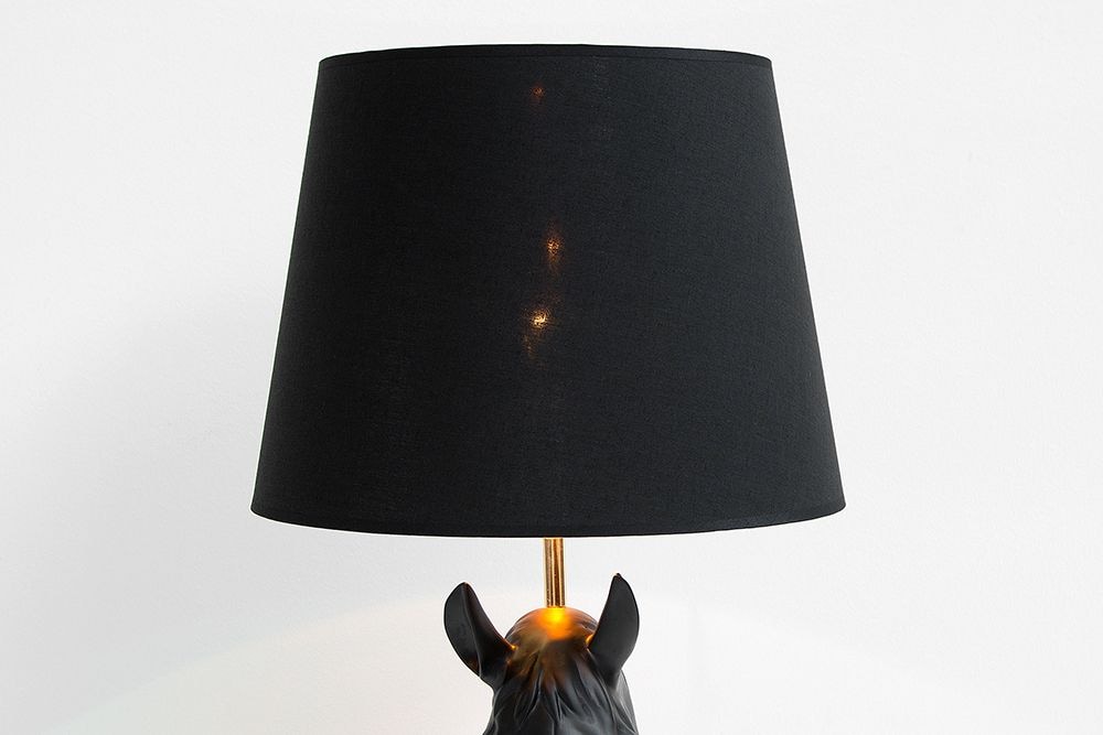 Extravagante Stehlampe BLACK BEAUTY 130cm Pferdefigur schwarz