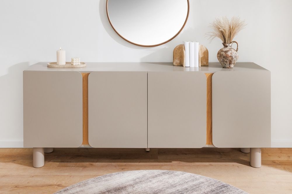 Sideboard COSMO 180cm kaschmir beige Eiche Soft Close Stauraum