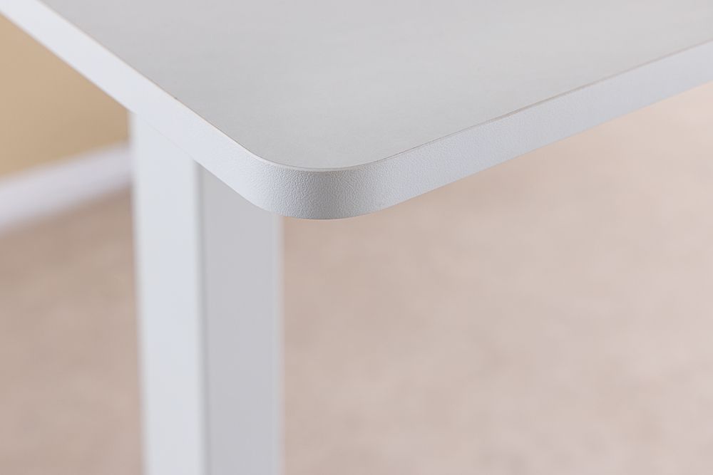Höhenverstellbarer Schreibtisch WHITE DESK 140cm weiß Metallgestell Bürotisch