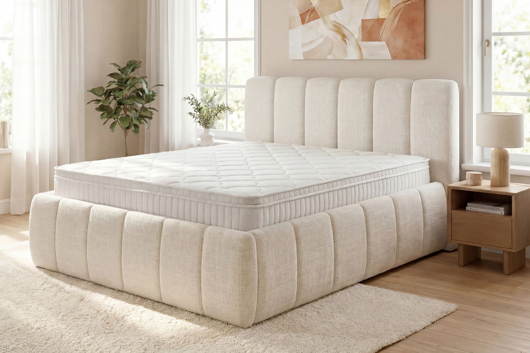 Ergonomische Boxspringmatratze CLOUD FLEX 180x200cm Tonnentaschenfederkern 7-Zonen