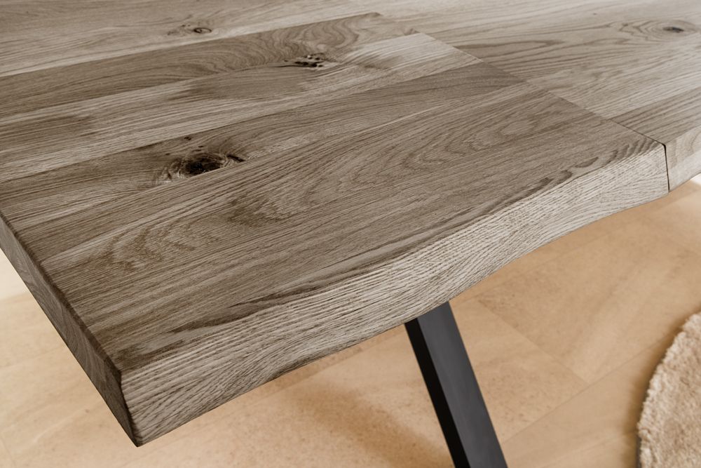 2er Set Ansteckplatten WILD OAK 50cm smoke finish Wildeiche Verlängerung Baumkante