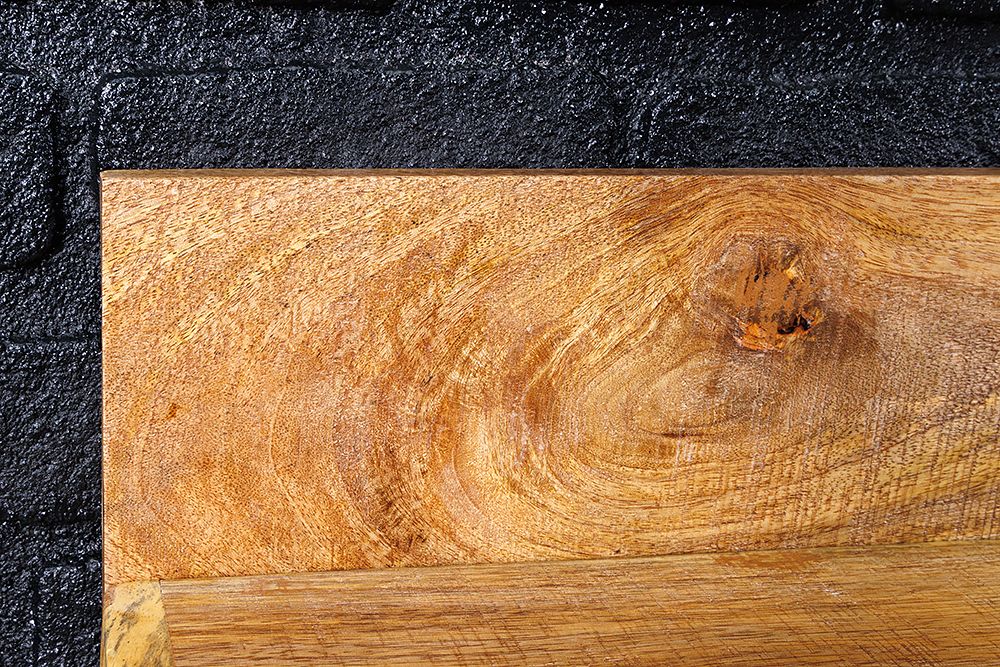 Massives Wandregal MAKASSAR 110cm natur Mangoholz handmade