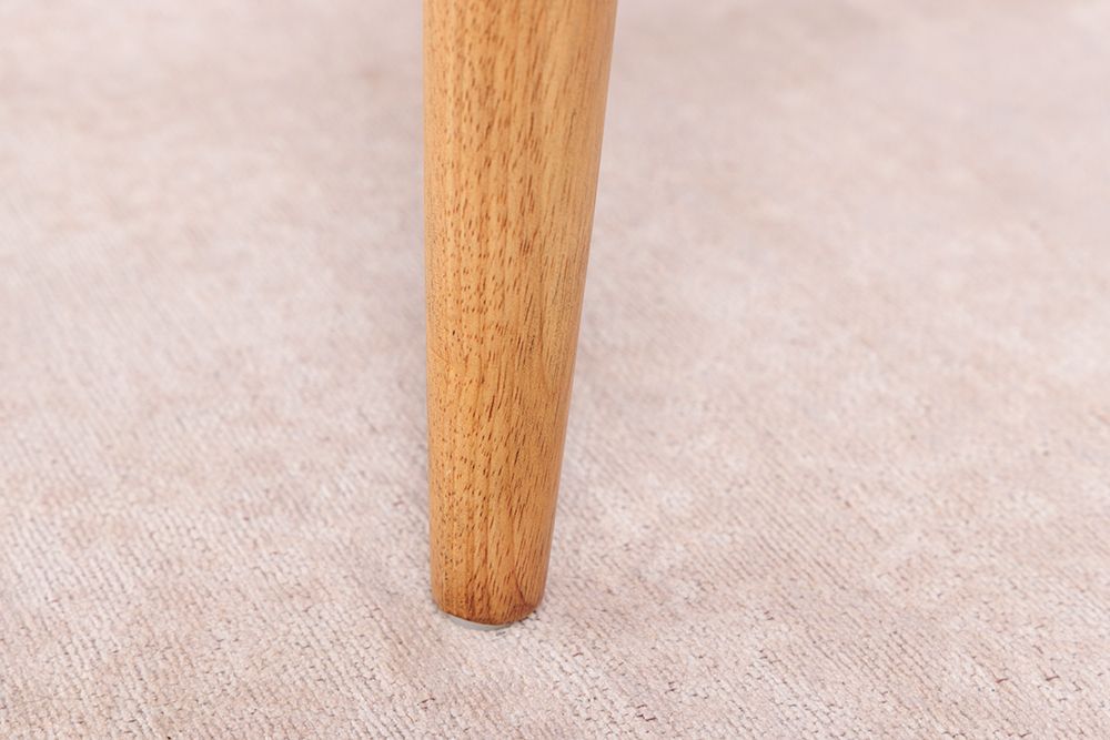 Design Armlehnen-Stuhl KENNEDY natur aus recyceltem Pinienholz mit Korbgeflecht