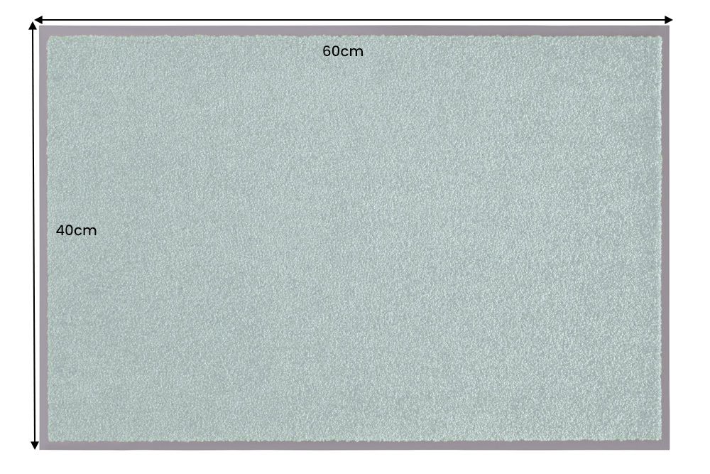 Pflegeleichte Fußmatte CLEAN 60x40cm salbei-grün Fußabtreter waschbar